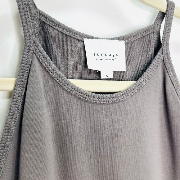 Anthropologie Sundays Mazie French Terry Mini Dress in Brown size Small - Picture 7 of 7